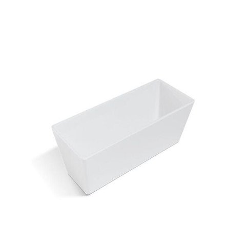 Travessa Retângular Gastro em Melamina 32,5 Cm Branco Gastronorm Deep Haus 54101/003