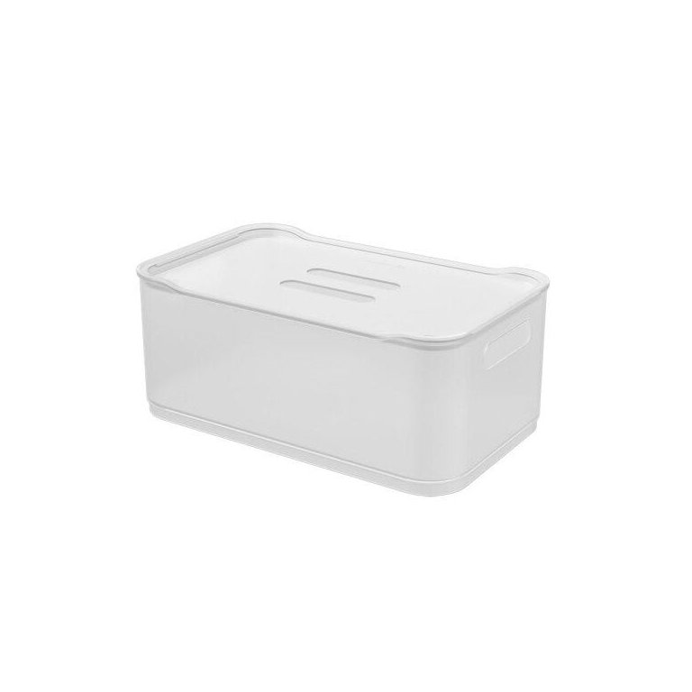 Cesta com Tampa Grande em Polipropileno 30,5 Cm Natural Fit Coza 10797/0001 Cesta com Tampa Grande em Polipropileno 30,5 Cm Natural Fit Coza 10797/0001