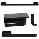 Ver imagem 5 de Kit Acessórios Para Banheiro Preto Fosco 4 Peças Zmt