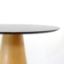 Ver imagem 2 de Mesa de Jantar Cone 100cm Base Madeira Marfim Claro Laca Preta