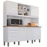 Armário para Cozinha 6 Portas 2 Gavetas Luna Top Imop Móveis Branco Neve - 8