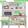 Armário para Cozinha 6 Portas 2 Gavetas Luna Top Imop Móveis Branco Neve - 5