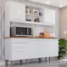 Armário para Cozinha 6 Portas 2 Gavetas Luna Top Imop Móveis Branco Neve - 1