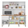 Armário para Cozinha 6 Portas 2 Gavetas Luna Top Imop Móveis Branco Neve - 7