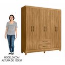 Ver imagem 5 de Guarda Roupa Casal 6 Portas 2 Gavetas 153cm Paraná M07 Freijó - Mpozenato