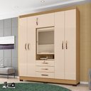 Ver imagem 4 de Guarda Roupa Casal Imperatriz Carvalho Americano Off White - Incorplac