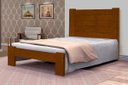 Ver imagem 1 de Cama de Casal Malbec de Madeira Maciça Tauari - Cor Imbuia