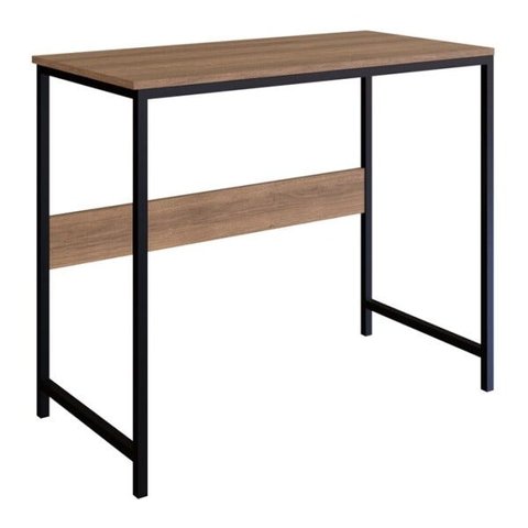 Escrivaninha Mesa Estilo Industrial Om001 Mel Preto Pp Milani Store