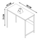 Ver imagem 3 de Escrivaninha Mesa Estilo Industrial Om001 Mel Preto Pp Milani Store