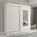 Ver imagem 4 de Guarda-Roupa Roupeiro Panan Ilheus 2 Portas 3 Gavetas com Espelho