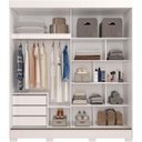 Ver imagem 3 de Guarda-Roupa Roupeiro Panan Ilheus 2 Portas 3 Gavetas com Espelho