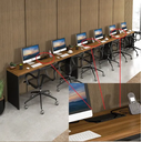 Ver imagem 3 de Mesas de Escritório Plataforma 6 Lugares Modelo Side To Side - 5,40 X 0,45 com Caixa Tomada - Málaga