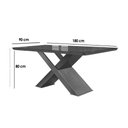 Ver imagem 4 de Conjunto: Mesa de Cozinha Imperatriz Tampo Madeirado C/ Vidro Canto Curvo 180x90 e 6 Cadeiras