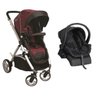 Carrinho de Bebê Maly Vinho com Bebê Conforto Dzieco - 1