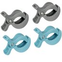 Ver imagem 1 de Conjunto 4 Presilhas Multiuso Bebê Prática Prendedor de Manta Fralda Carrinho Bebê Conforto