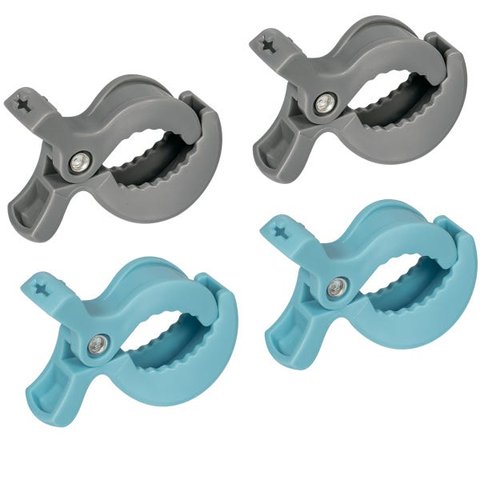 Conjunto 4 Presilhas Multiuso Bebê Prática Prendedor de Manta Fralda Carrinho Bebê Conforto