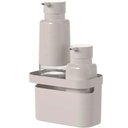 Ver imagem 3 de Kit 2 Dispensers 500ml Sabonete Líquido Sabão Organizador para Pia Cozinha