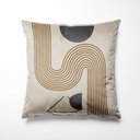 Ver imagem 1 de Almofada Decorativa Bege Estampado 40x40cm Vega Marrom/Chumbo