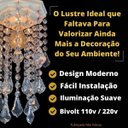 Ver imagem 3 de Lustre Cristal Acrílico Lustre Decorar Corredor Quarto Banheiro Design Moderno 17x32cm