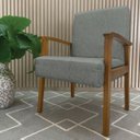 Ver imagem 2 de Kit 2 Poltrona Decorativa Sala Estar Jade Veludo Cinza