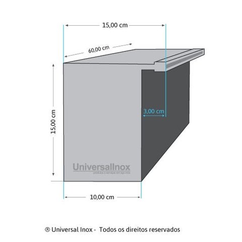 Cascata Embutir 60 Cm Lamina Curta