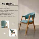 Ver imagem 3 de Conjunto 4 Poltronas Jantar Lithi Elegante Sala Recepção Espaços Gourmet em Linho