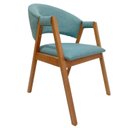 Ver imagem 2 de Conjunto 4 Poltronas Jantar Lithi Elegante Sala Recepção Espaços Gourmet em Linho