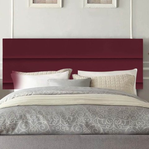 Painel Cabeceira Estofada Argentina 195cm Cama Box King Corino Bordo- Mabe Magazine