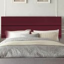 Ver imagem 1 de Painel Cabeceira Estofada Argentina 195cm Cama Box King Corino Bordo- Mabe Magazine