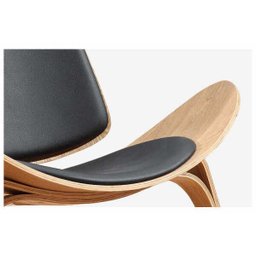 Poltrona Shell Hans Wegner Freijó com Preto - 2