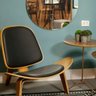 Poltrona Shell Hans Wegner Freijó com Preto - 4