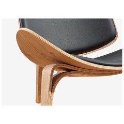 Poltrona Shell Hans Wegner Freijó com Preto - 3