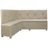 Kit Canto Alemão 4 Lugares com Baú Veludo Bege 1,25x1,60m Sofa Store - 5
