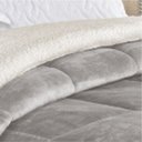 Ver imagem 3 de Edredom Bariloche King Dupla Face Sherpa Toque Lã Carneiro - Cinza Top Chick