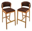 Ver imagem 5 de Kit 02 Banquetas Alta com Encosto Madeira Charmy Courissimo:Courissimo/Whisky