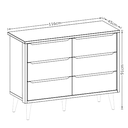 Ver imagem 5 de Quarto de Bebê Guarda Roupa Classic + Cômoda 6 Gavetas Madeira Natural Areia Fosco