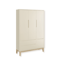 Ver imagem 2 de Quarto de Bebê Guarda Roupa Classic + Cômoda 6 Gavetas Madeira Natural Areia Fosco