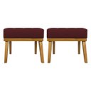 Ver imagem 1 de Kit 2 Puffs Decorativos para Sala Firenze Retangular Tecido Sintético