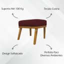 Ver imagem 3 de Kit 2 Puffs Decorativos para Sala Firenze Retangular Tecido Sintético