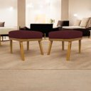 Ver imagem 2 de Kit 2 Puffs Decorativos para Sala Firenze Retangular Tecido Sintético