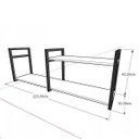 Ver imagem 2 de Prateleira industrial para escritório aço cor preto mdf 30cm modelo ind07