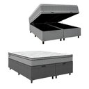 Ver imagem 1 de Cama Box Baú Casal Queen Colchão 158x198x65cm