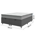 Ver imagem 5 de Cama Box Baú Casal Queen Colchão 158x198x65cm