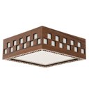 Ver imagem 5 de Luminária Decorativa Madeira Plafon Enseada Quad 40cm:Pau Ferro