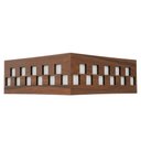 Ver mais imagens de Luminária Decorativa Madeira Plafon Enseada Quad 40cm:Pau Ferro