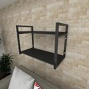 Ver imagem 1 de Prateleira Industrial para Sala - Aço Preto - 30cm - Modelo Ind01