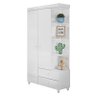 Guarda Roupa Infantil Carinhoso 2 Portas e 2 Gavetas Branco - PR Baby - 1