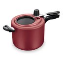 Ver imagem 2 de Panela de Pressão Antiaderente Cor Vermelho 4,5l C/visor Mta Cor Cereja