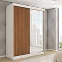 Ver imagem 1 de Guarda-roupa Solteiro Vulcan 2 Portas 4 Gavetas com Espelho 100% Mdf - Panorama Móveis