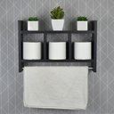 Ver imagem 2 de Nicho Toalheiro Preto 45 x 30cm para Banheiro